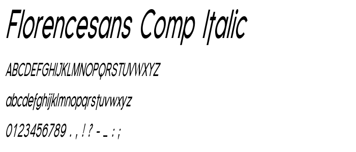 Florencesans Comp Italic font